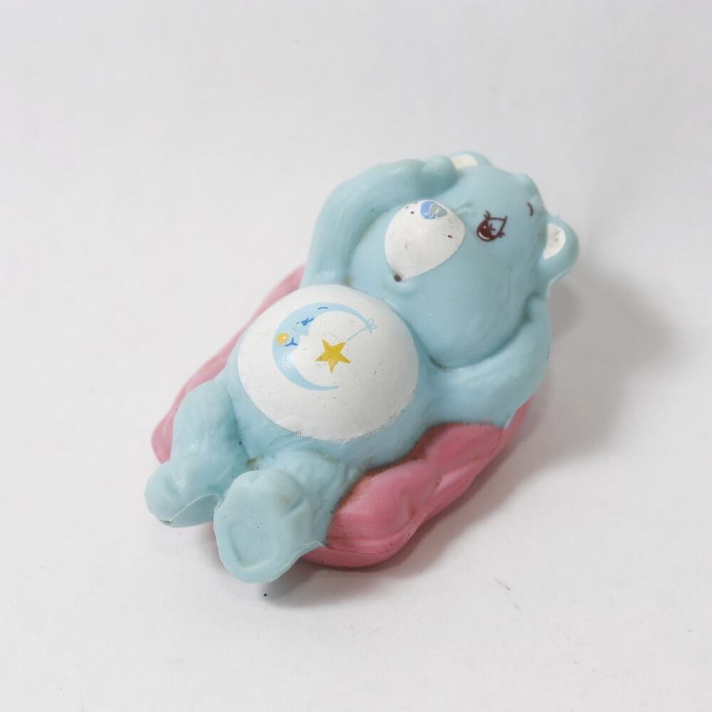 1983 Care Bears Bedtime Bear Sleeping PVC Figurine ~ 260828-WH 1347